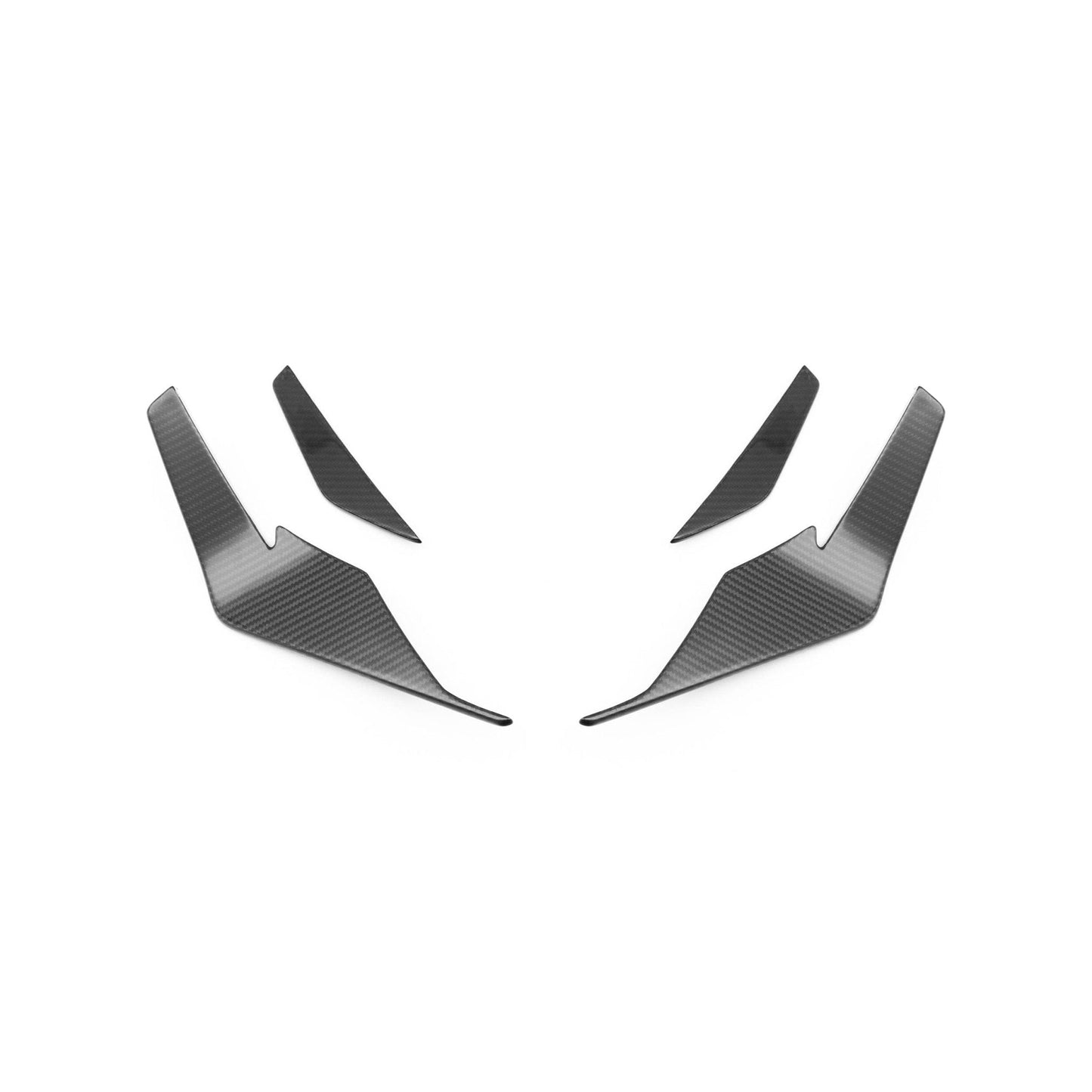 Audi R8 4S Facelift LCI Pre - Preg Carbon Fibre Front Bumper Canards by TRE (2021 - 2024) - AUTOID - Bumper Inserts & Trim - TRE
