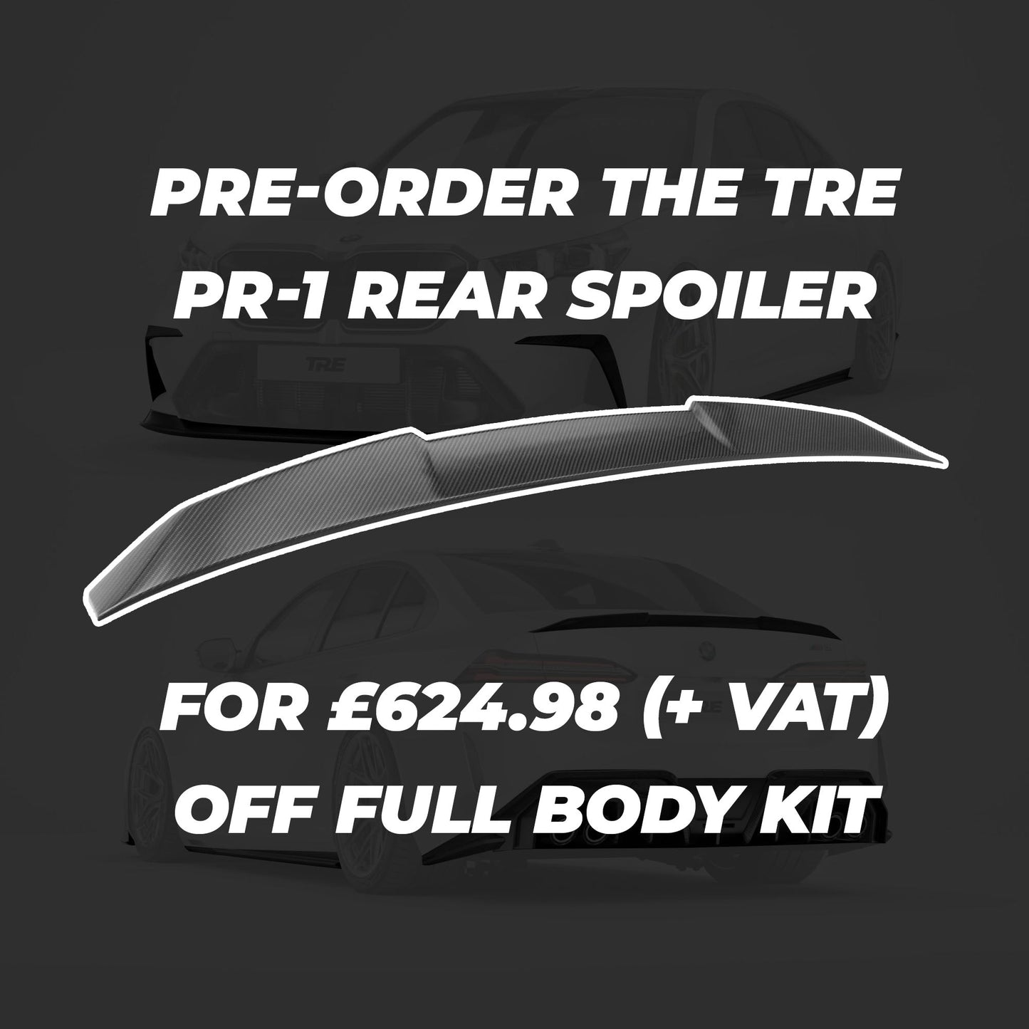 BMW M5 G90 & G60 5 Series Pre - Preg Carbon Fibre PR - 1 Rear Spoiler by TRE (2024+) - AUTOID - Rear Spoilers - TRE