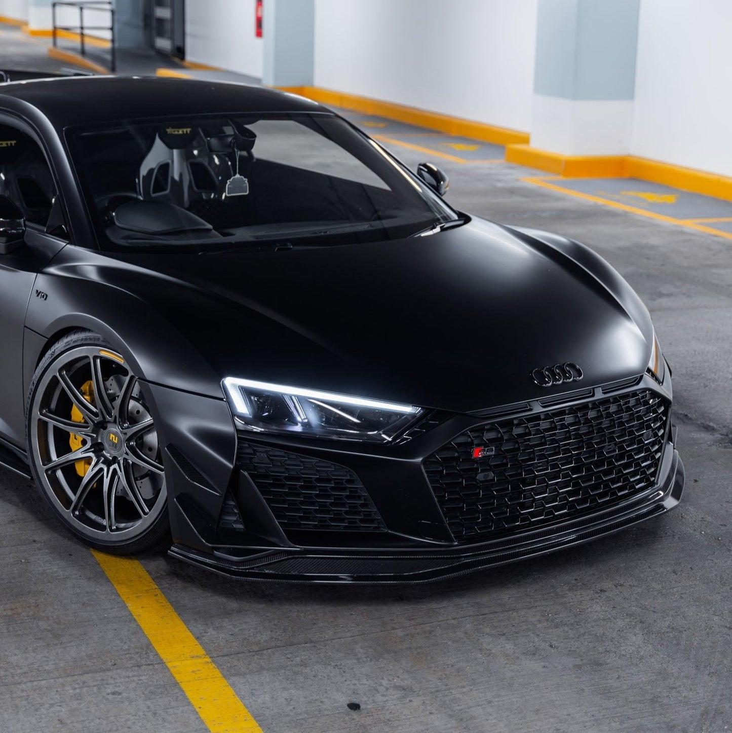 Audi R8 4S Facelift Pre - Preg Carbon Fibre Front Bumper Canards by TRE - AUTOID - Front Lips & Splitters - TRE