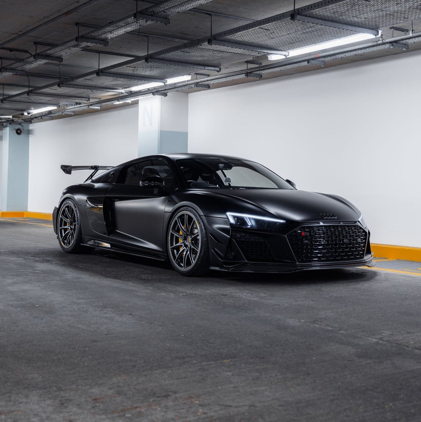 Audi R8 4S Facelift Pre - Preg Carbon Fibre Front Bumper Canards by TRE - AUTOID - Front Lips & Splitters - TRE