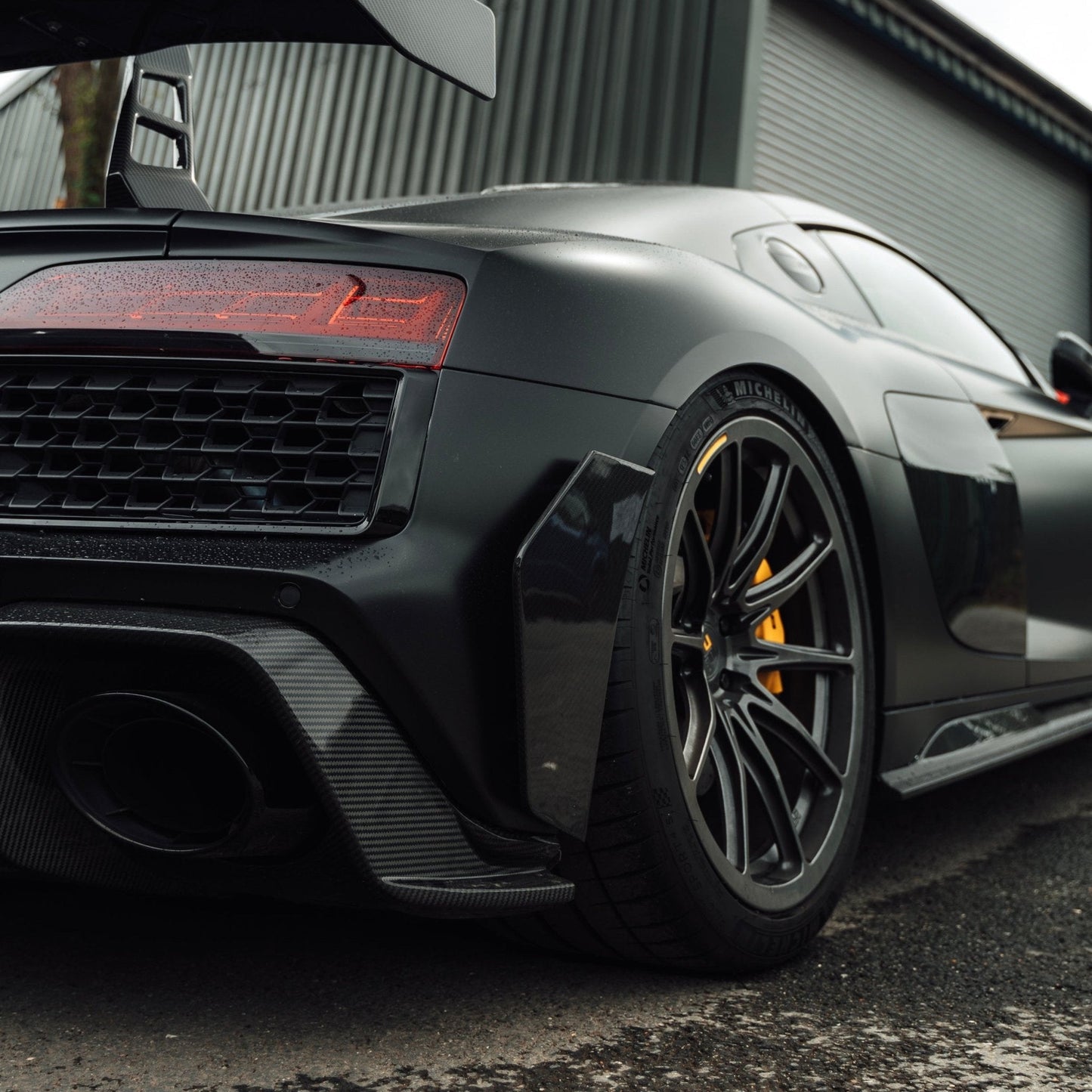 Audi R8 4S Facelift Pre - Preg Carbon Fibre Rear Bumper Canards by TRE - AUTOID - Front Lips & Splitters - TRE