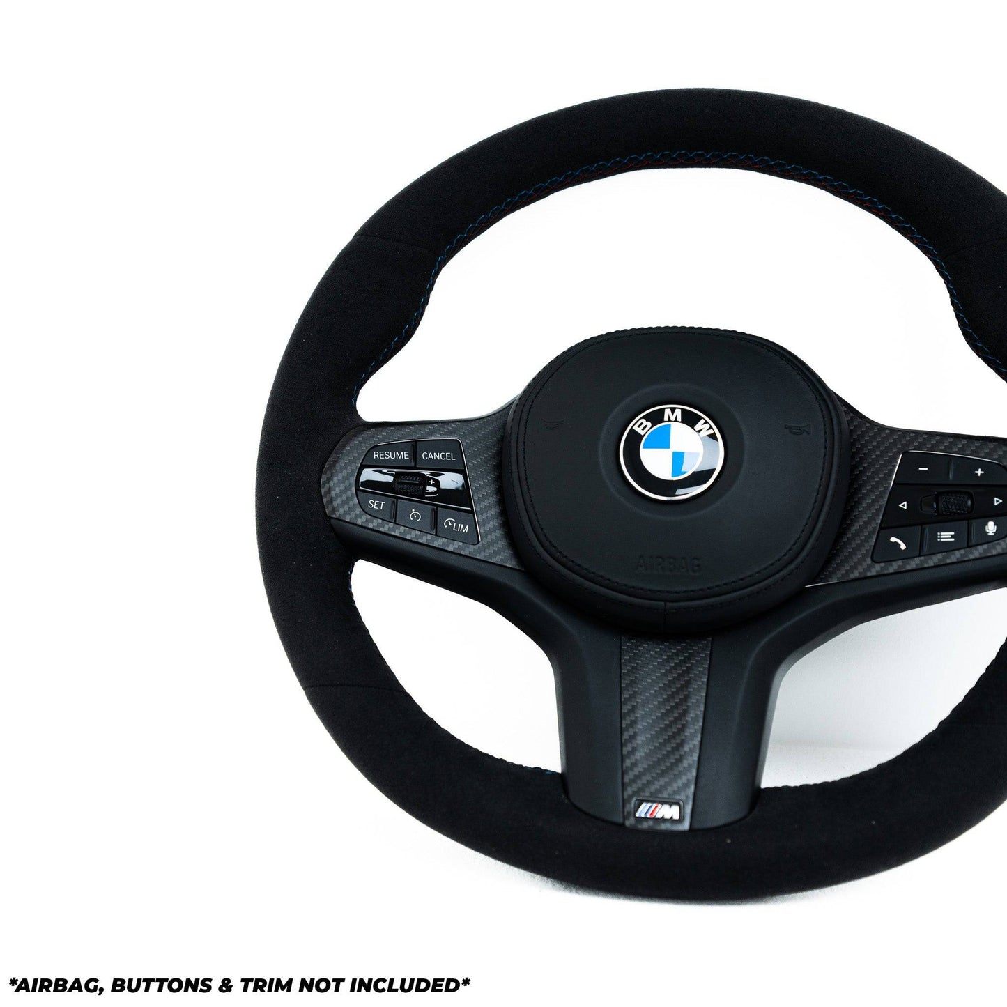 BMW 2 Series G42, 3 Series G20, M2 G87, M3 G80, M4 G82 Full Alcantara Steering Wheel by TRE (2018+) - AUTOID - Steering Wheels - TRE