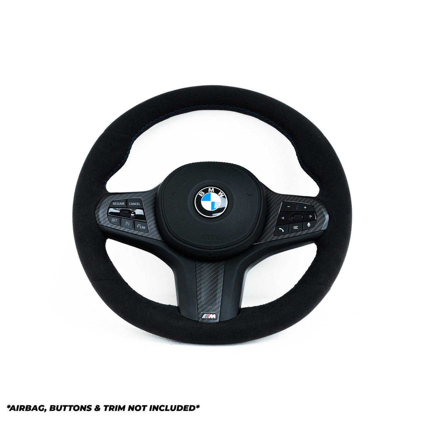 BMW 2 Series G42, 3 Series G20, M2 G87, M3 G80, M4 G82 Full Alcantara Steering Wheel by TRE (2018+) - AUTOID - Steering Wheels - TRE