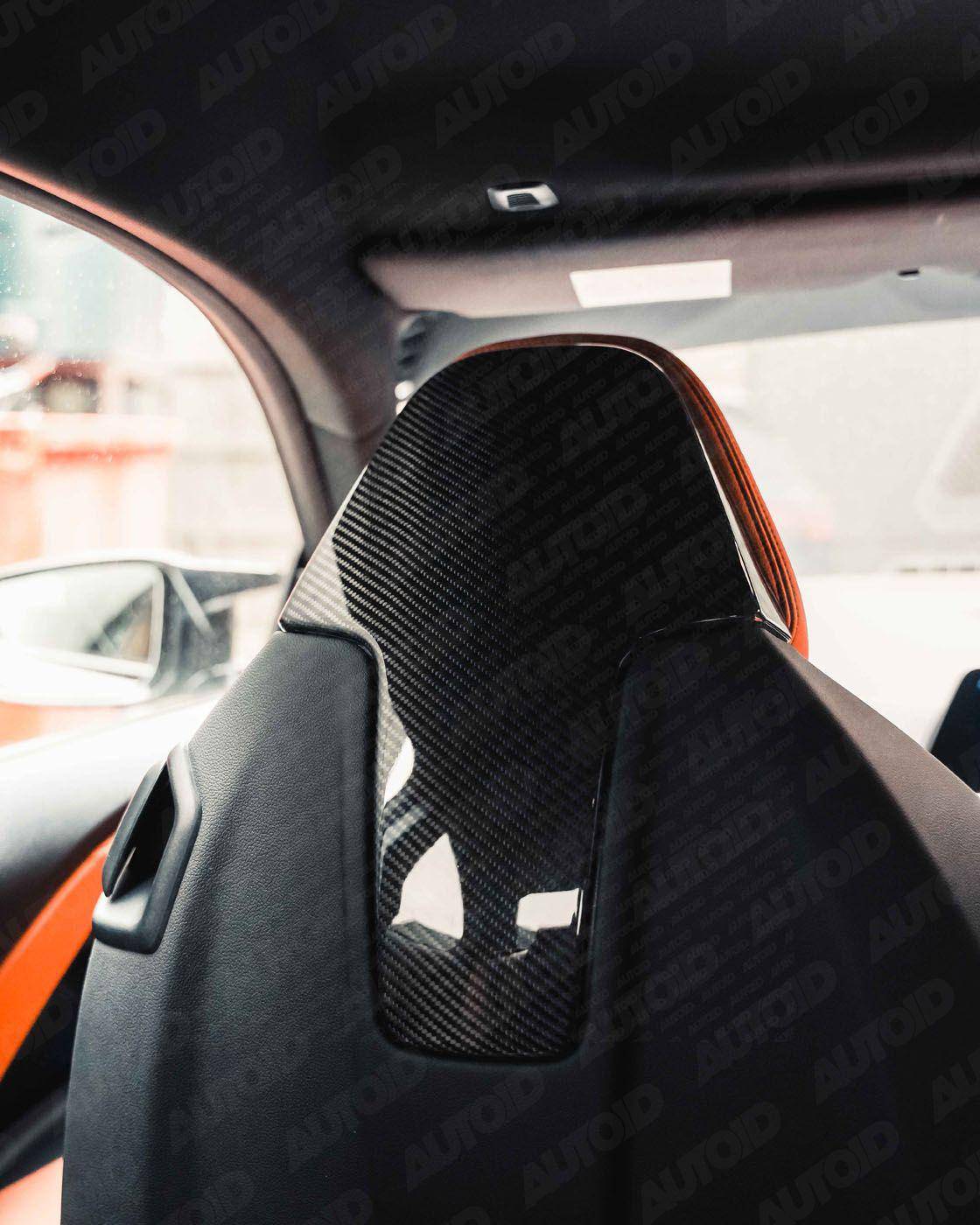 BMW G Series Pre-Preg Carbon Fibre Seat Back Cover by TRE (2018+, F9X G8X), Dashboard & Decorative Trim, TRE - AUTOID | Premium Automotive Accessories