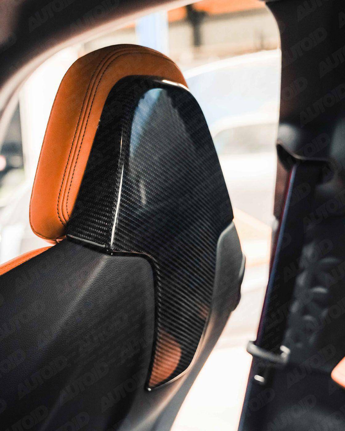 BMW G Series Pre-Preg Carbon Fibre Seat Back Cover by TRE (2018+, F9X G8X), Dashboard & Decorative Trim, TRE - AUTOID | Premium Automotive Accessories