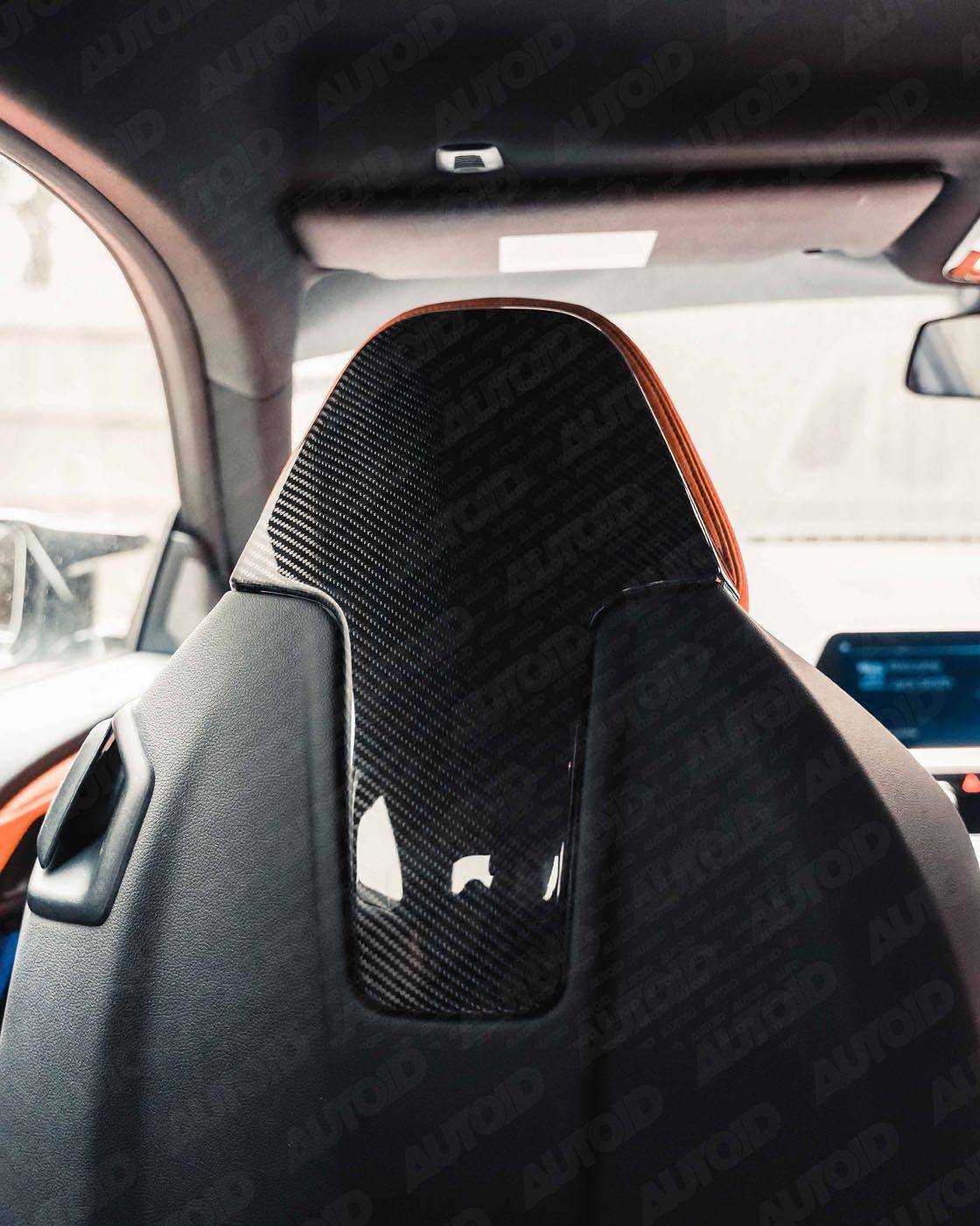 BMW G Series Pre-Preg Carbon Fibre Seat Back Cover by TRE (2018+, F9X G8X), Dashboard & Decorative Trim, TRE - AUTOID | Premium Automotive Accessories