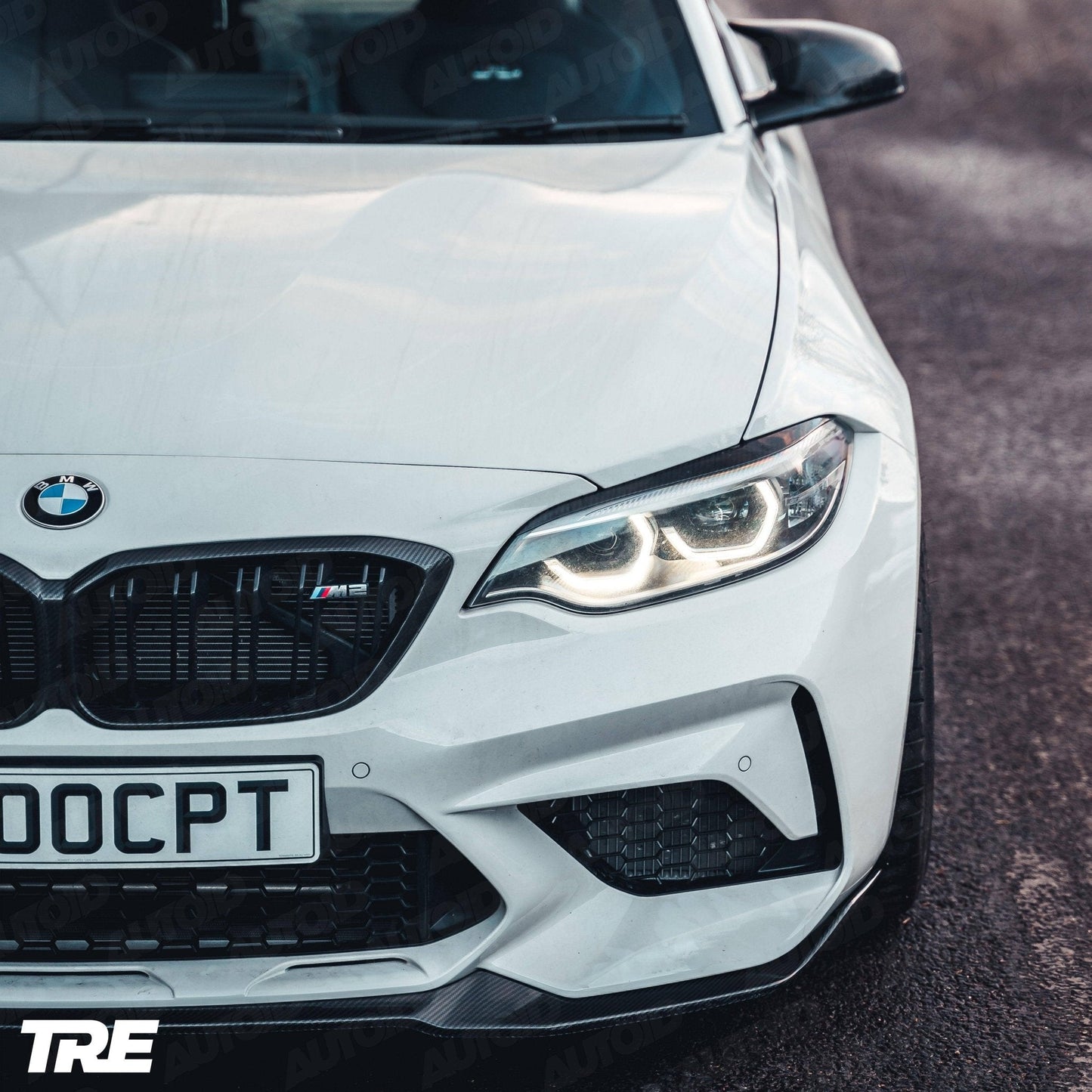 TRE Pre - preg Carbon Fibre CS Front Splitter for BMW M2 Competition (2018 - 2021, F87) - AUTOID - Front Lips & Splitters - TRE