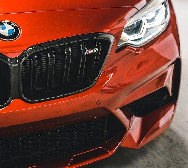 TRE Pre - preg Carbon Fibre Kidney Grille Surround for BMW M2 Competition (2018 - 2021, F87) - AUTOID - Front Grille - TRE