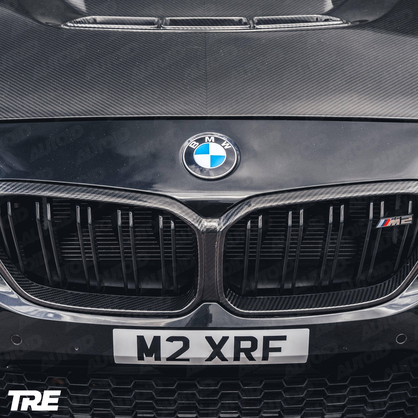 TRE Pre-preg Carbon Fibre Kidney Grille Surround for BMW M2 Competition (2018-2021, F87), Front Grille, TRE - AUTOID | Premium Automotive Accessories