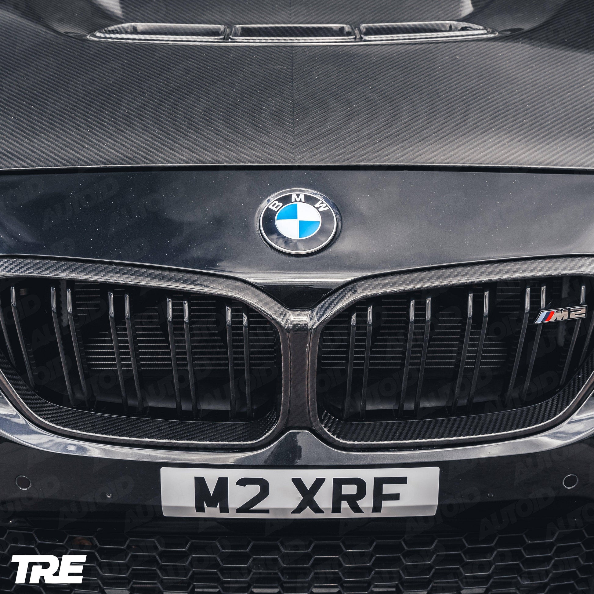 TRE Pre-preg Carbon Fibre Kidney Grille Surround for BMW M2 Competition (2018-2021, F87), Front Grille, TRE - AUTOID | Premium Automotive Accessories