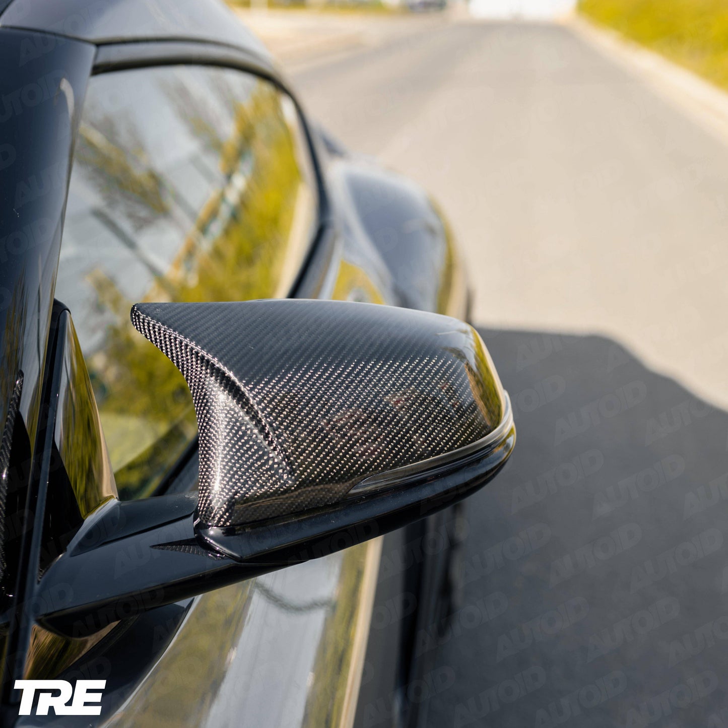 TRE Pre-Preg Carbon Fibre M Style Mirror Covers for BMW & Supra (2019+, F40 F45 G29 J29), Mirror Covers, TRE - AUTOID | Premium Automotive Accessories