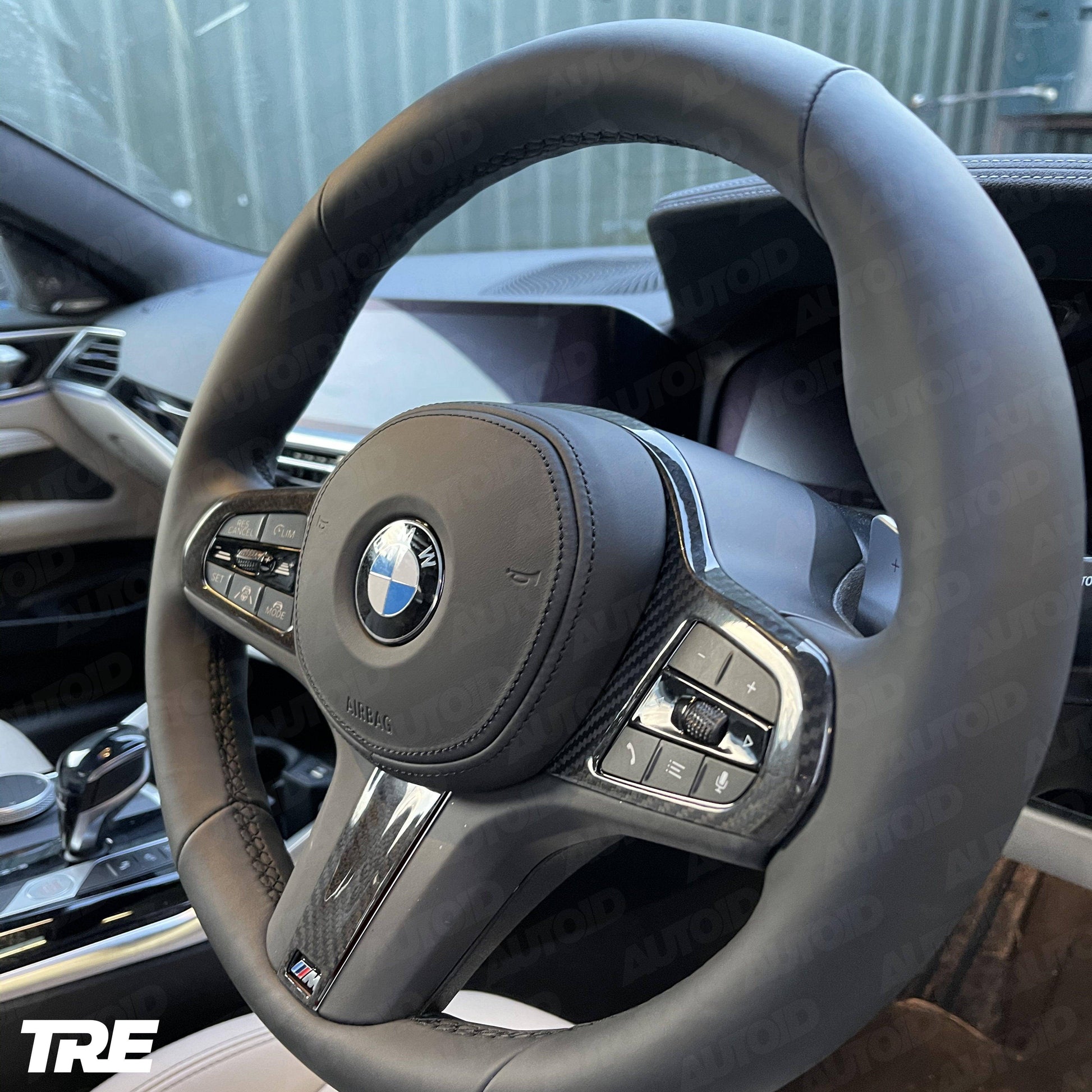 TRE Pre-Preg Carbon Fibre Steering Wheel Trim Accent for BMW M Sport Models (2018+, F40 F44 G20 G21 G42 G30), Steering Wheel Trim, TRE - AUTOID | Premium Automotive Accessories