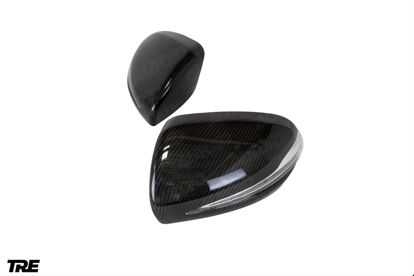 TRE Pre - preg Carbon Fibre Wing Mirror Covers for Mercedes C Class & C63 (2014+, W205) - AUTOID - Mirror Covers - TRE