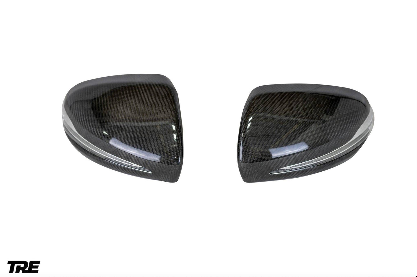 TRE Pre - preg Carbon Fibre Wing Mirror Covers for Mercedes C Class & C63 (2014+, W205) - AUTOID - Mirror Covers - TRE