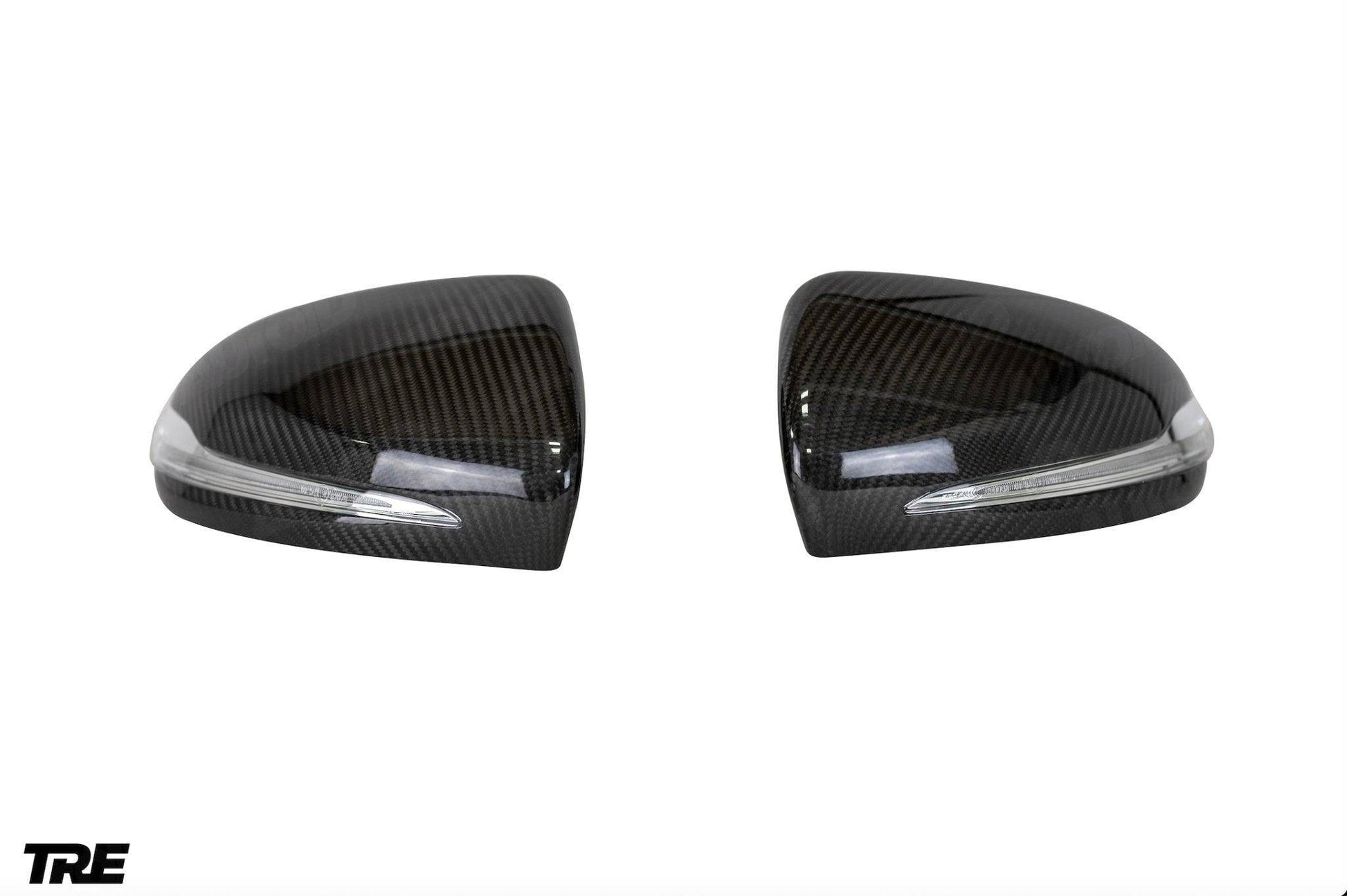 TRE Pre - preg Carbon Fibre Wing Mirror Covers for Mercedes C Class & C63 (2014+, W205) - AUTOID - Mirror Covers - TRE